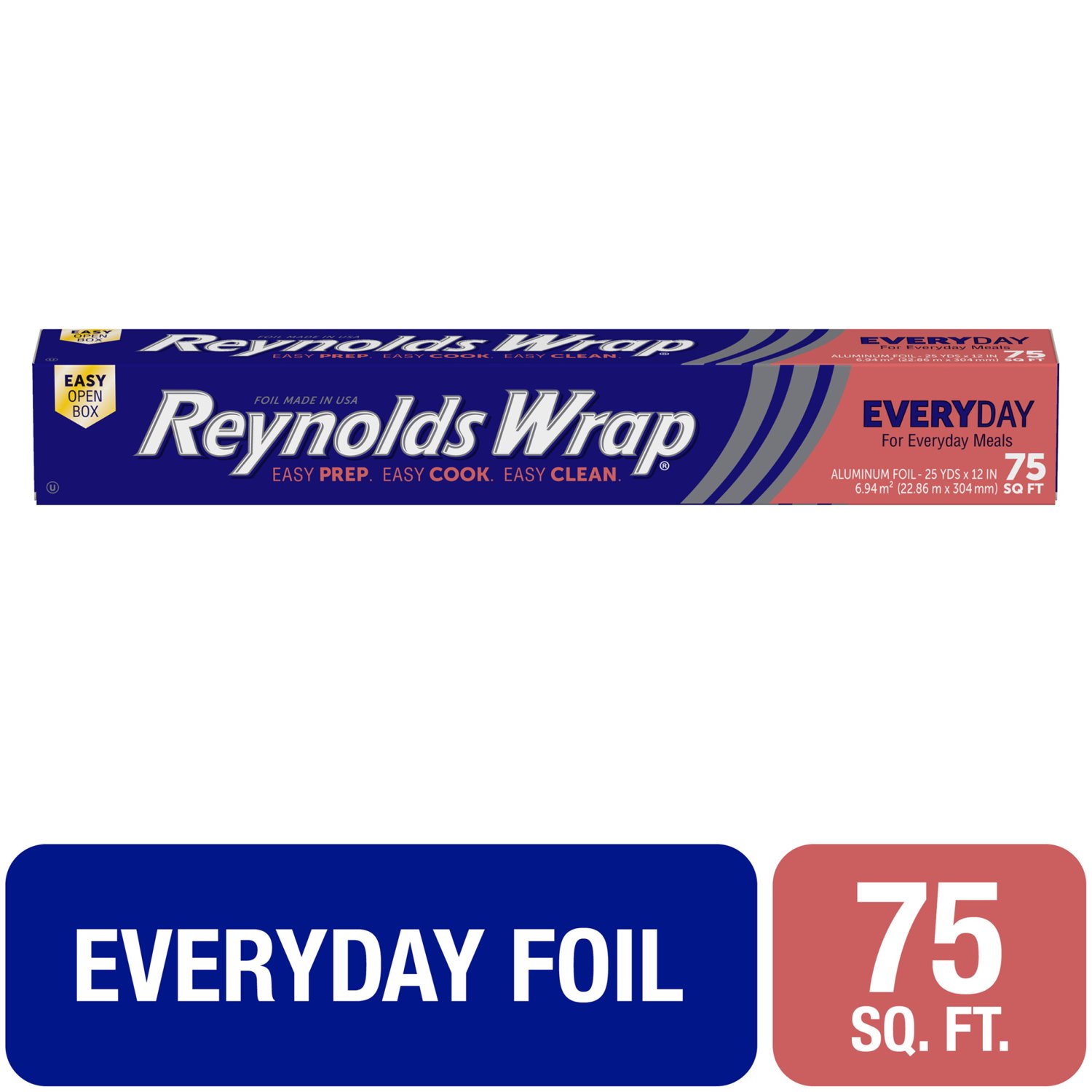 Reynolds Wrap Aluminum Foil, Standard Strength, 75 sq ft Roll
